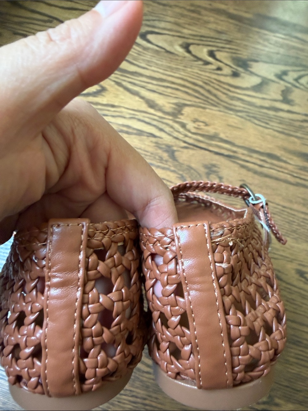 NWT Joie Woven Mary Jane Flats in Cognac Brown - Picture 4 of 9